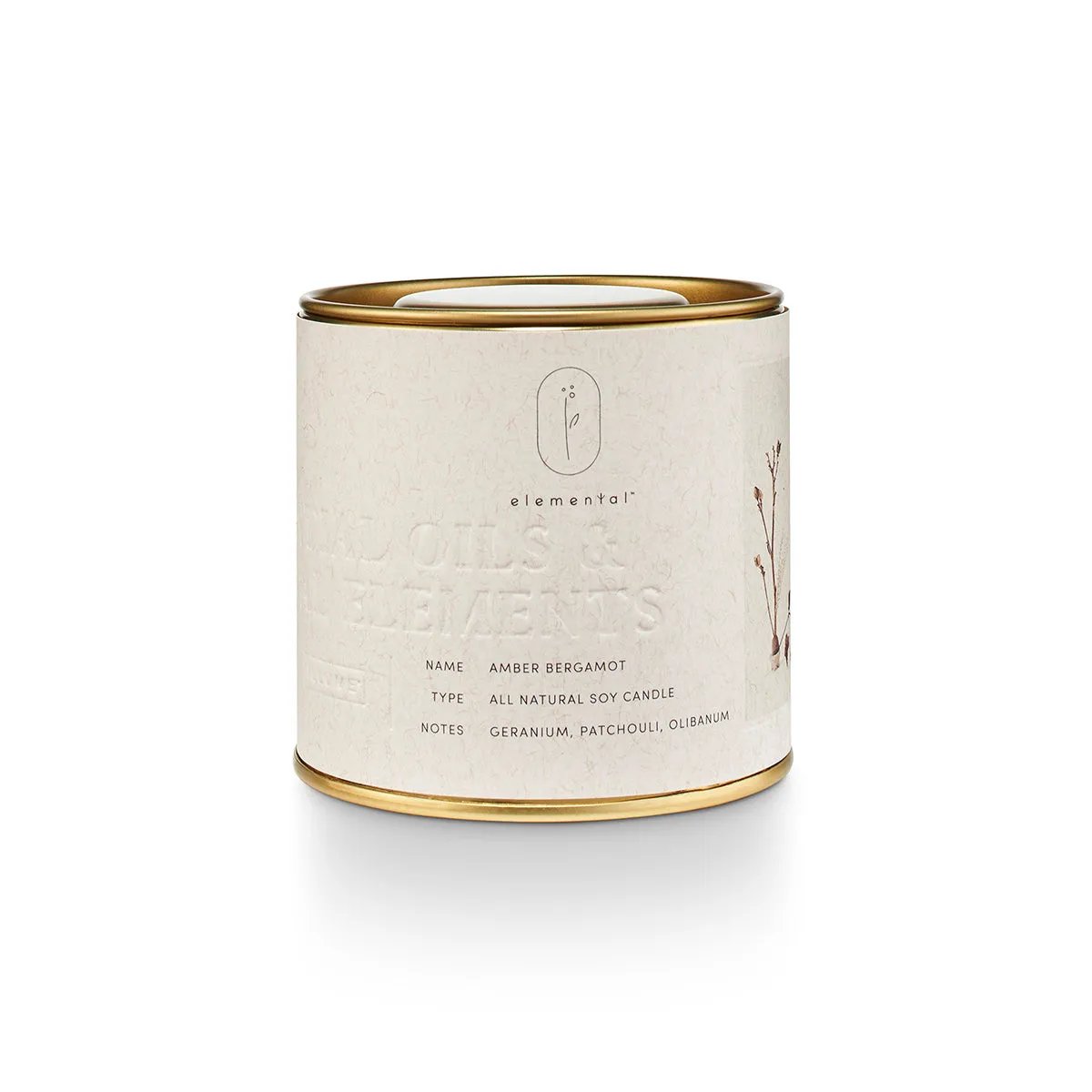 Natural Tin Candle