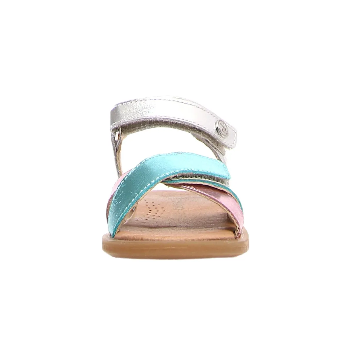 Naturino Girl's (Sizes 30-32) Turquoise/Pink/Silver Sandal