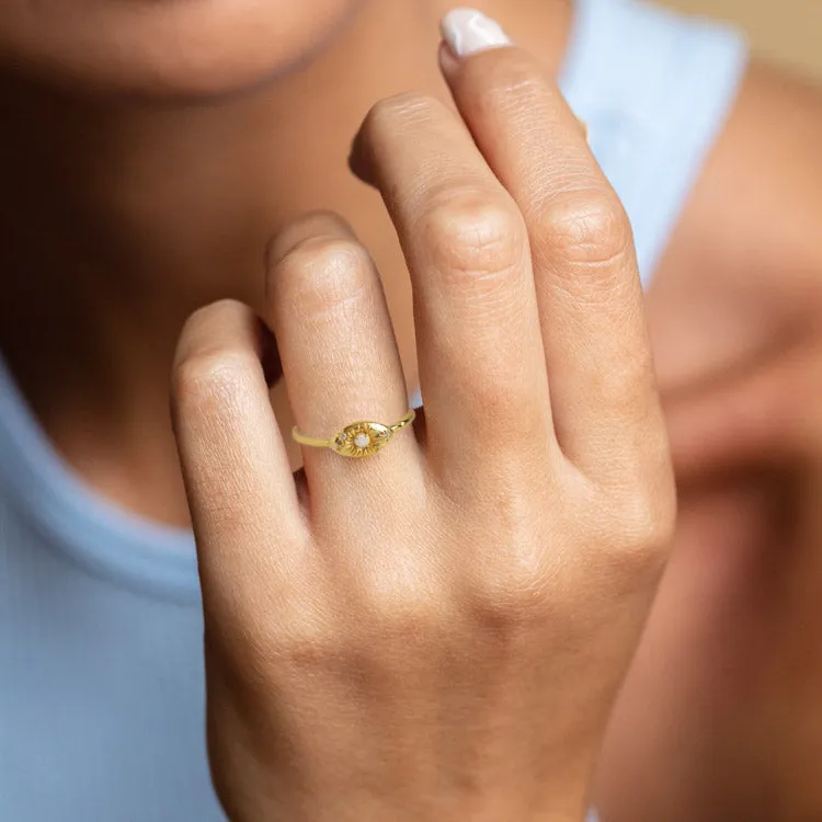 Opal Amulet Ring