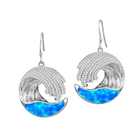 Opal Ocean Wave Earrings