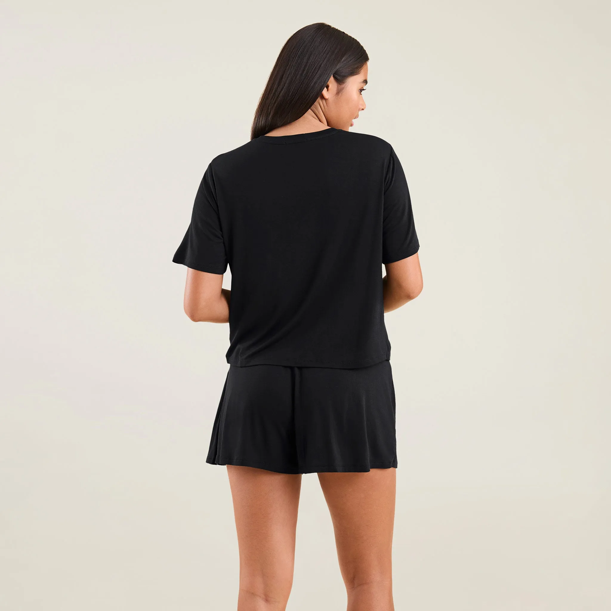 Pajama Shorts Set | Black