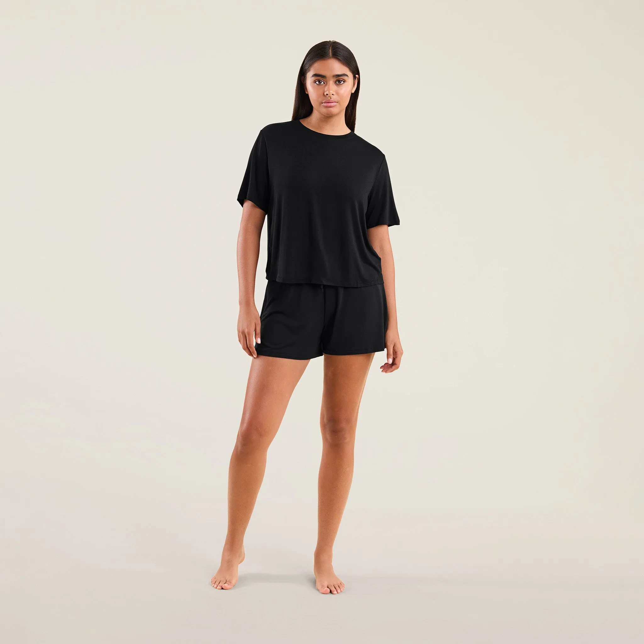 Pajama Shorts Set | Black