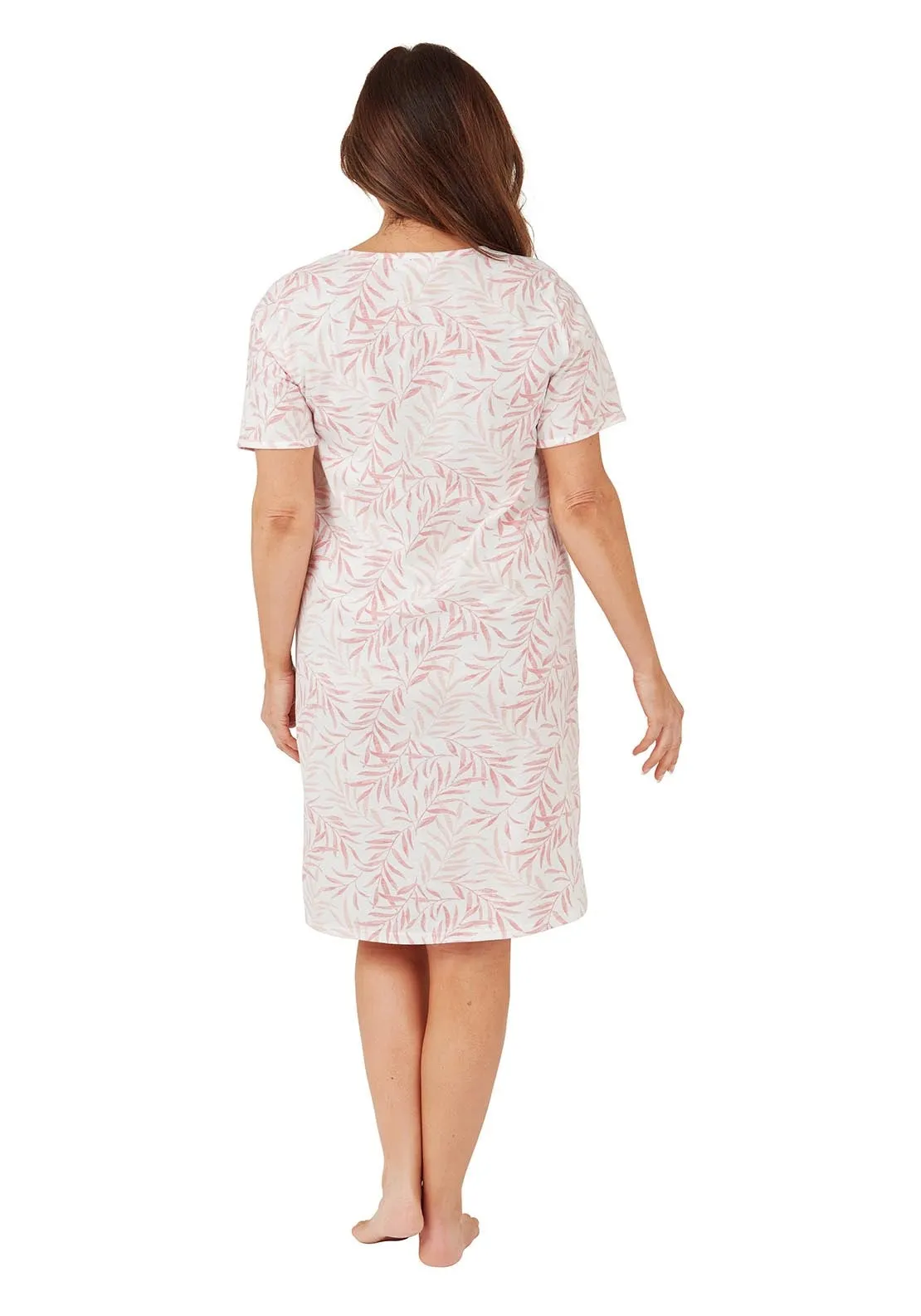 Palm Jersey Nightshirt - Pink