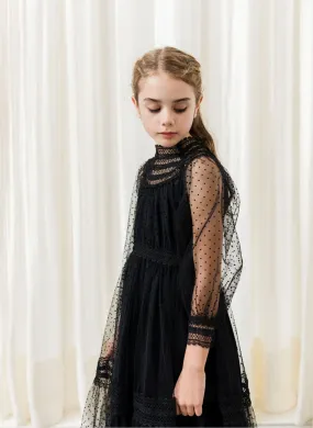 Petite Amalie Tulle Crochet Lace Dress