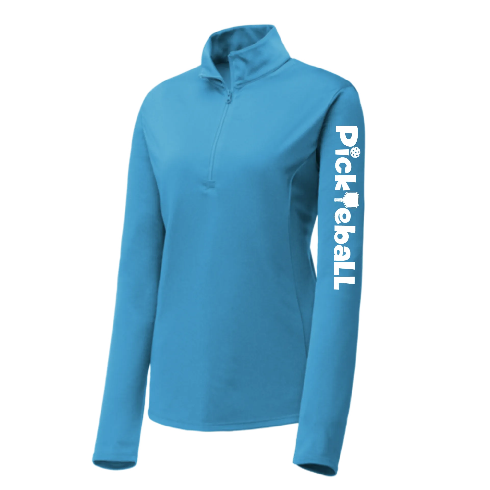 Pickleball Horizontal (Customizable) | Women's 1/4 Zip Pullover Athletic Shirt | 100% Polyester