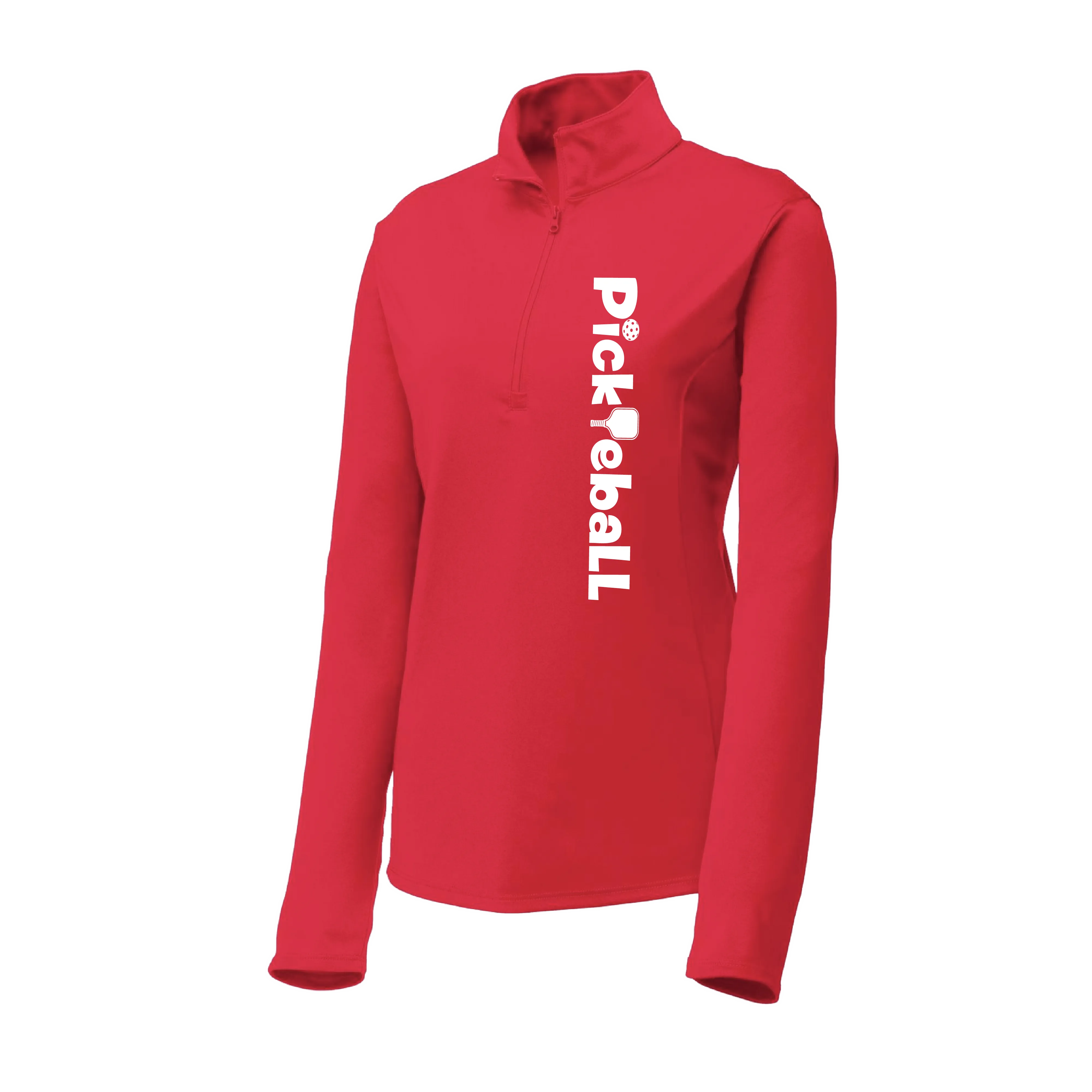 Pickleball Horizontal (Customizable) | Women's 1/4 Zip Pullover Athletic Shirt | 100% Polyester