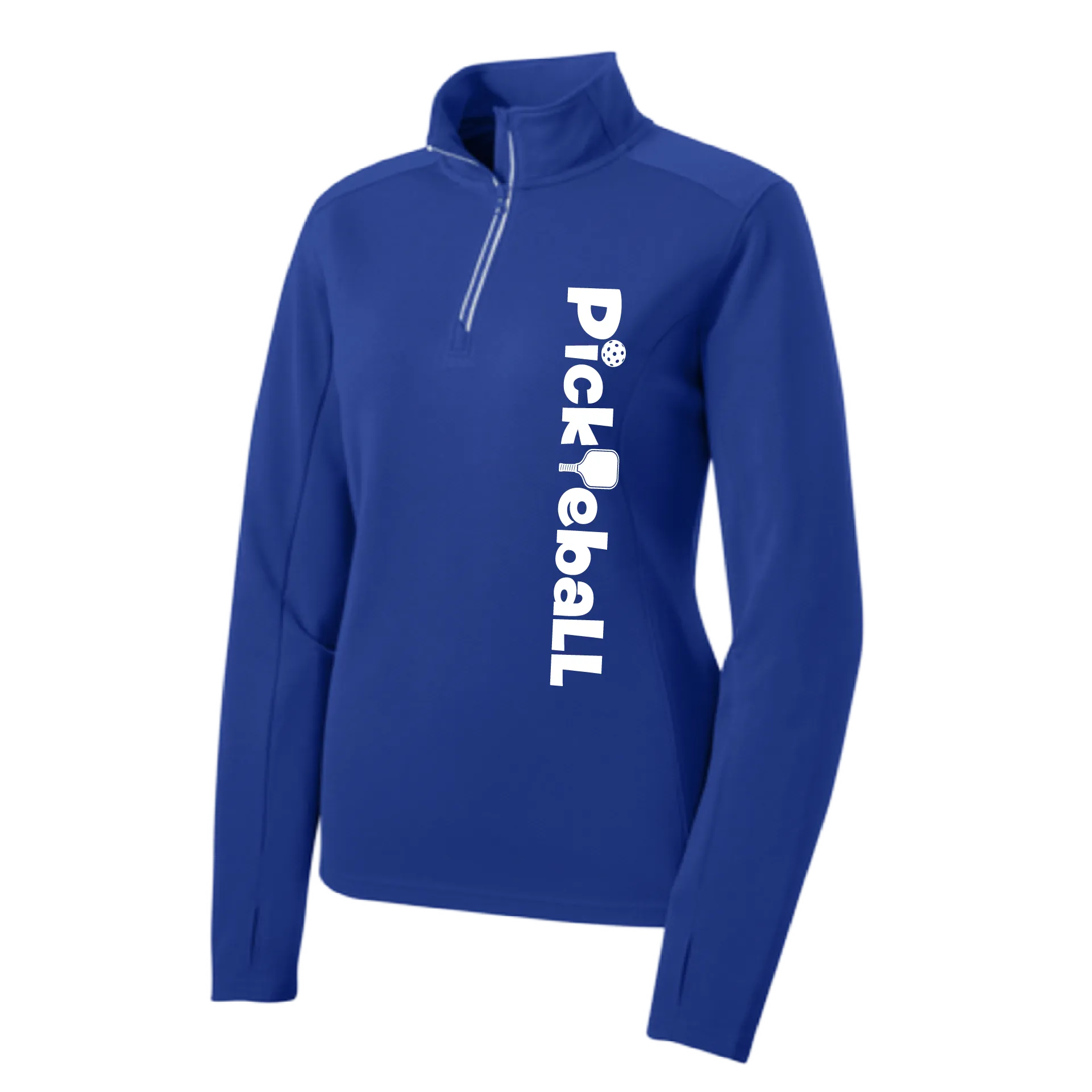 Pickleball Horizontal (Customizable) | Women's 1/4 Zip Pullover Athletic Shirt | 100% Polyester