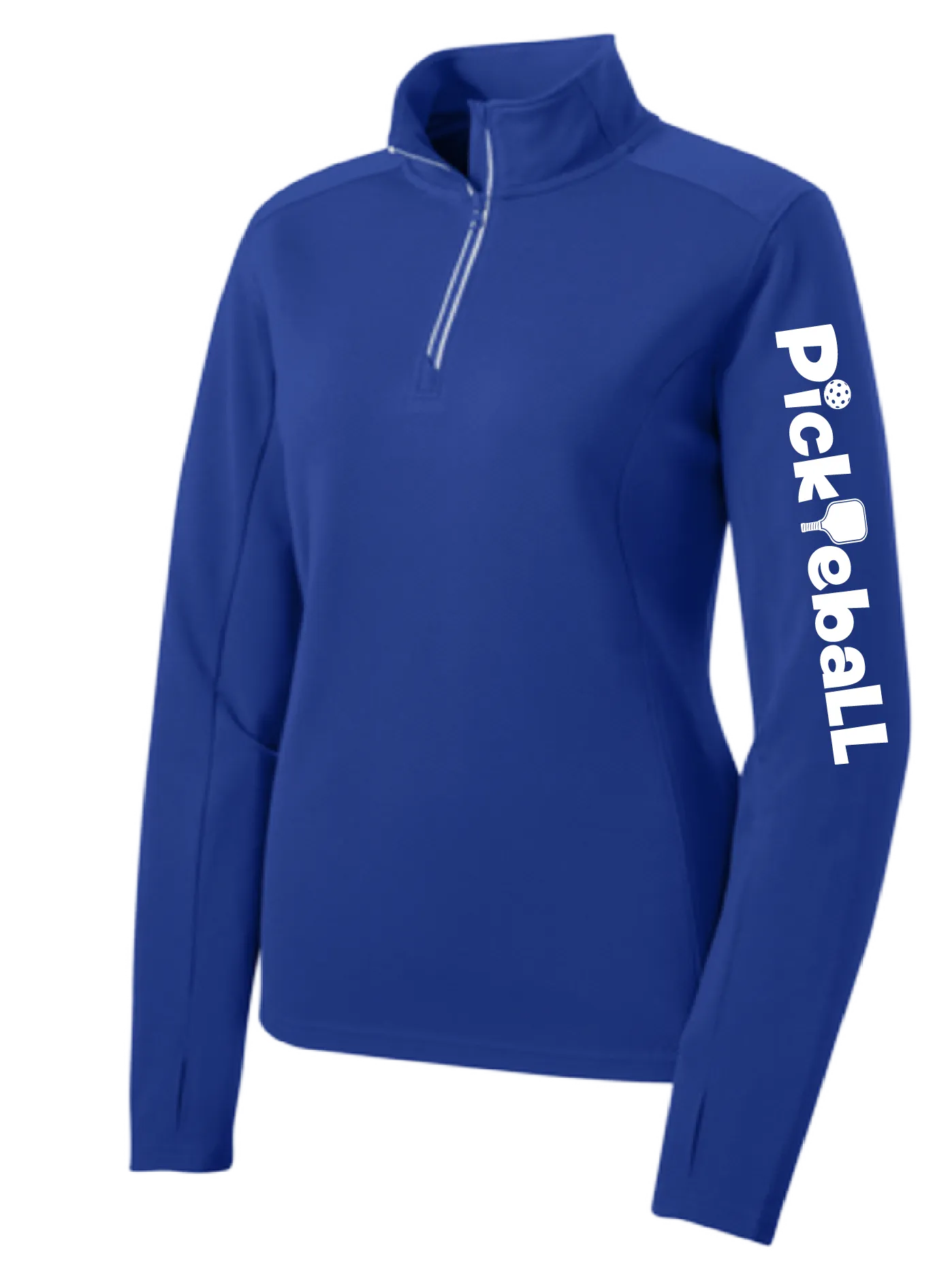 Pickleball Horizontal (Customizable) | Women's 1/4 Zip Pullover Athletic Shirt | 100% Polyester