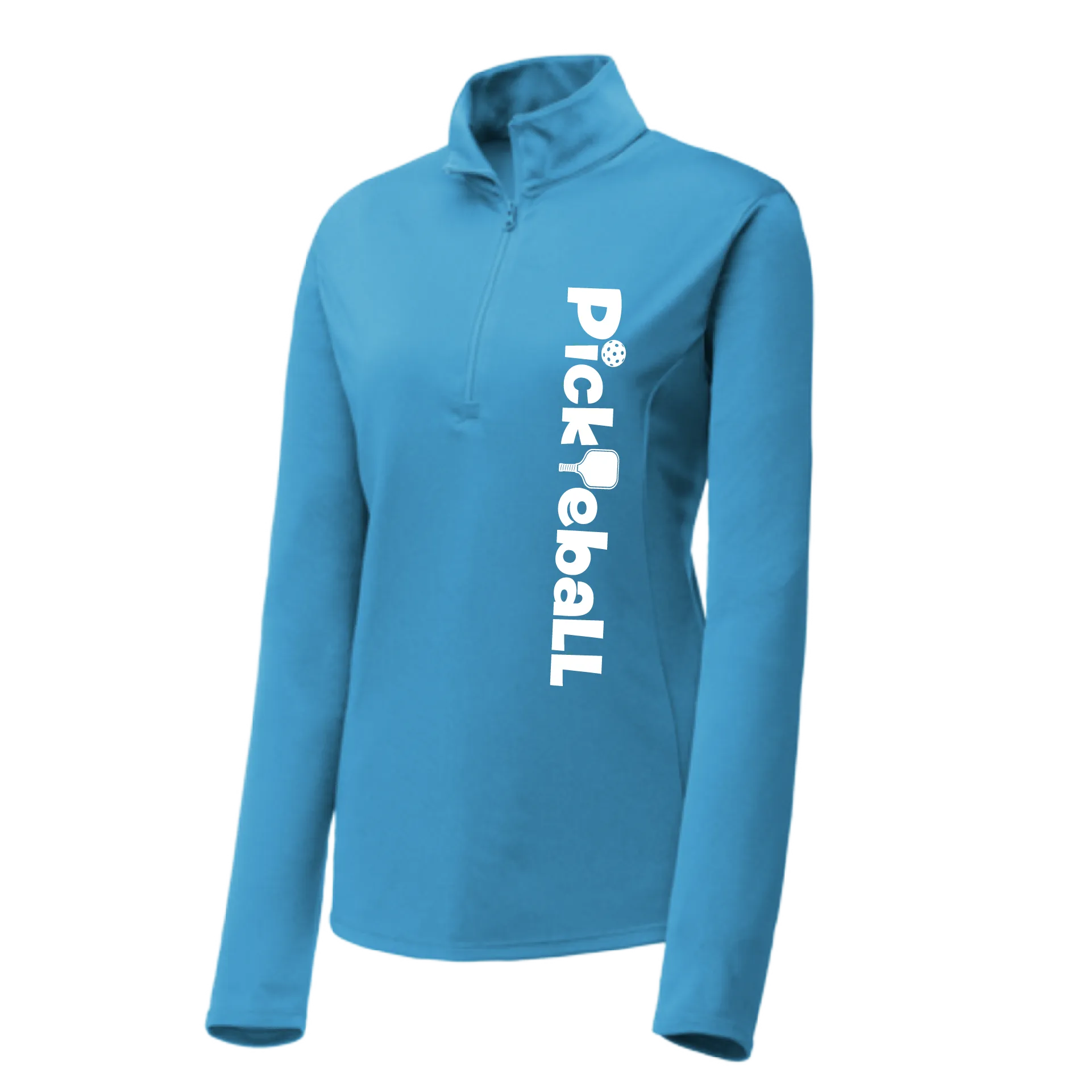 Pickleball Horizontal (Customizable) | Women's 1/4 Zip Pullover Athletic Shirt | 100% Polyester