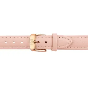 Pink Leather Strap & Rose Gold Buckle