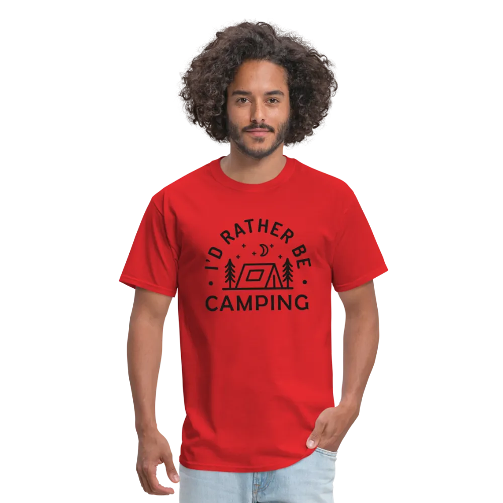 "I'd Rather Be Camping" - Nature Lover's Unisex T-Shirt for Outdoor Enthusiasts and Adventure Seekers