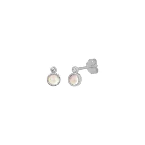 REESE MOONSTONE STUDS SILVER