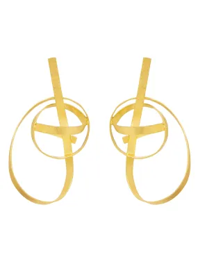 RIBBON ENTANGLED EARRING