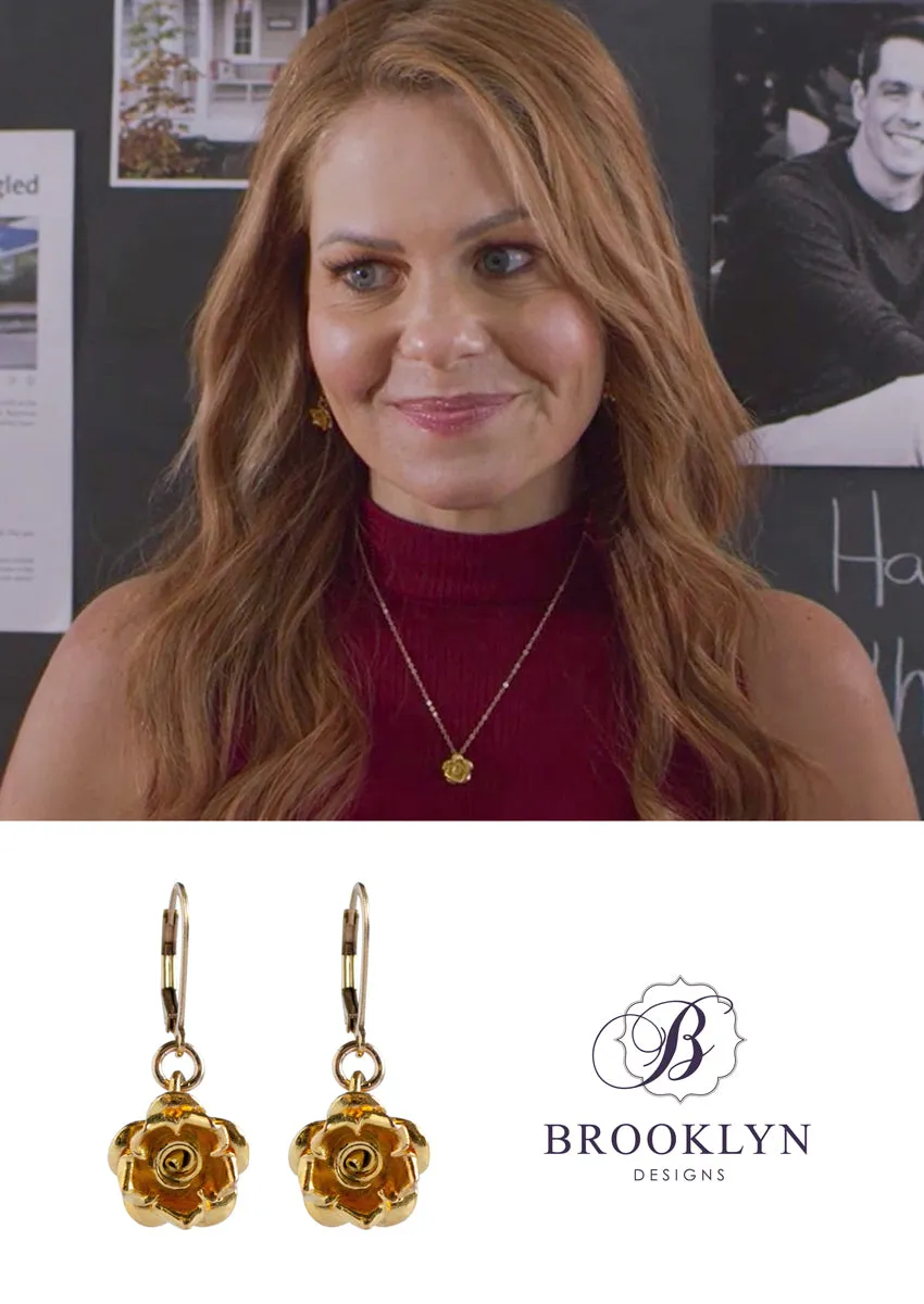 Rosa Gold Earrings *As Seen On Candace Cameron Bure*