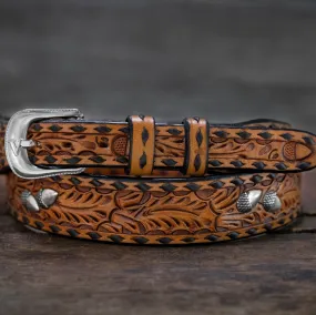 Russet Silver Acorn Belt