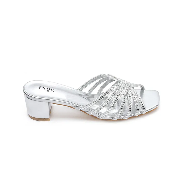 Square Diamante Heeled Sandal HL 122