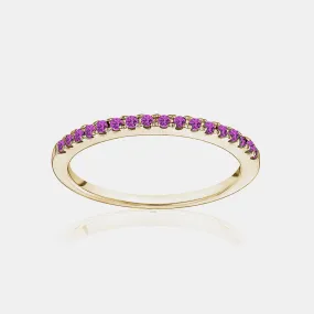 Stackable Pavé Amethyst Ring