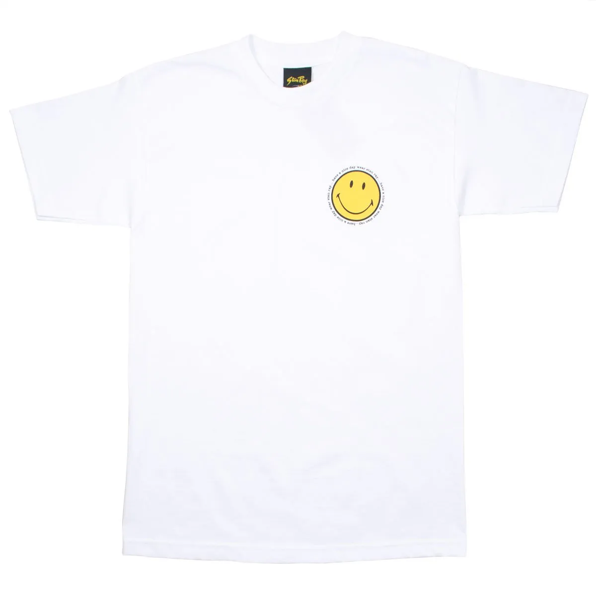 Stan Ray - Smiley T-shirt - Left White