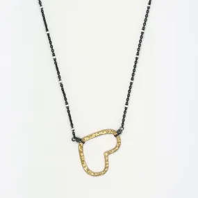 Textured Heart Necklace (RN1107)