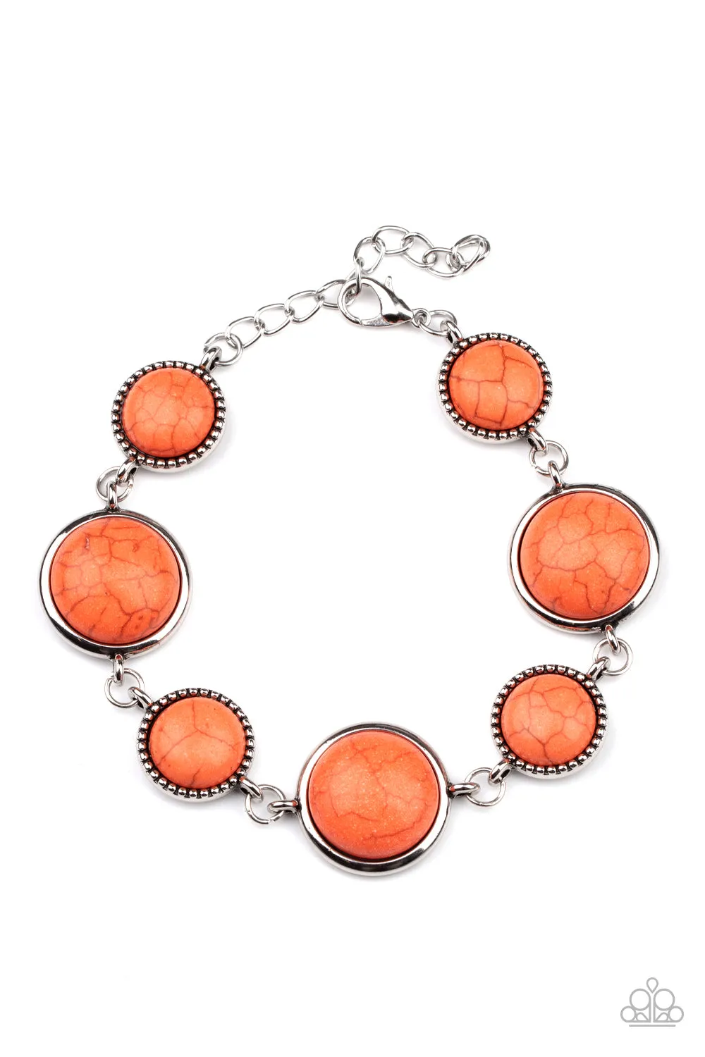 Turn Up The Terra - Orange - Paparazzi Bracelet