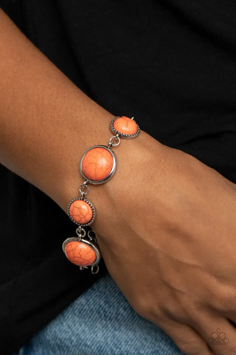 Turn Up The Terra - Orange - Paparazzi Bracelet