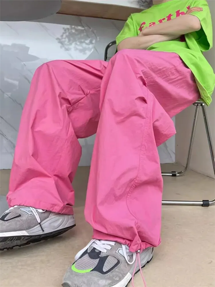 Wide Leg Parachute Pants