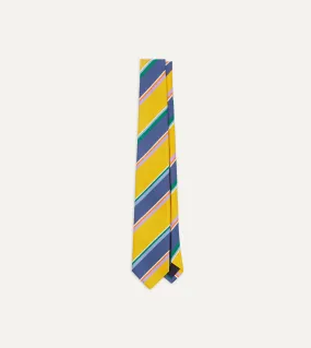 Yellow Multi Stripe Silk Tipped Tie