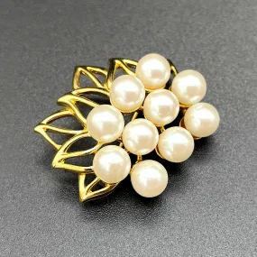 【カナダ輸入】 ヴィンテージ NAPIER パール フローラル ブローチ/Vintage NAPIER Pearl Floral Brooch